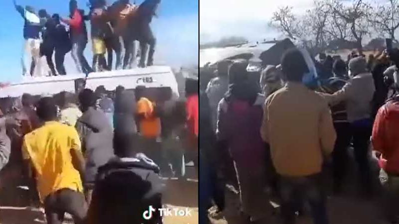 صفاقس: مهاجرون في حالة هيجان يعتدون على أعوان الحرس ويضرمون النار في سيارتهم (فيديو)